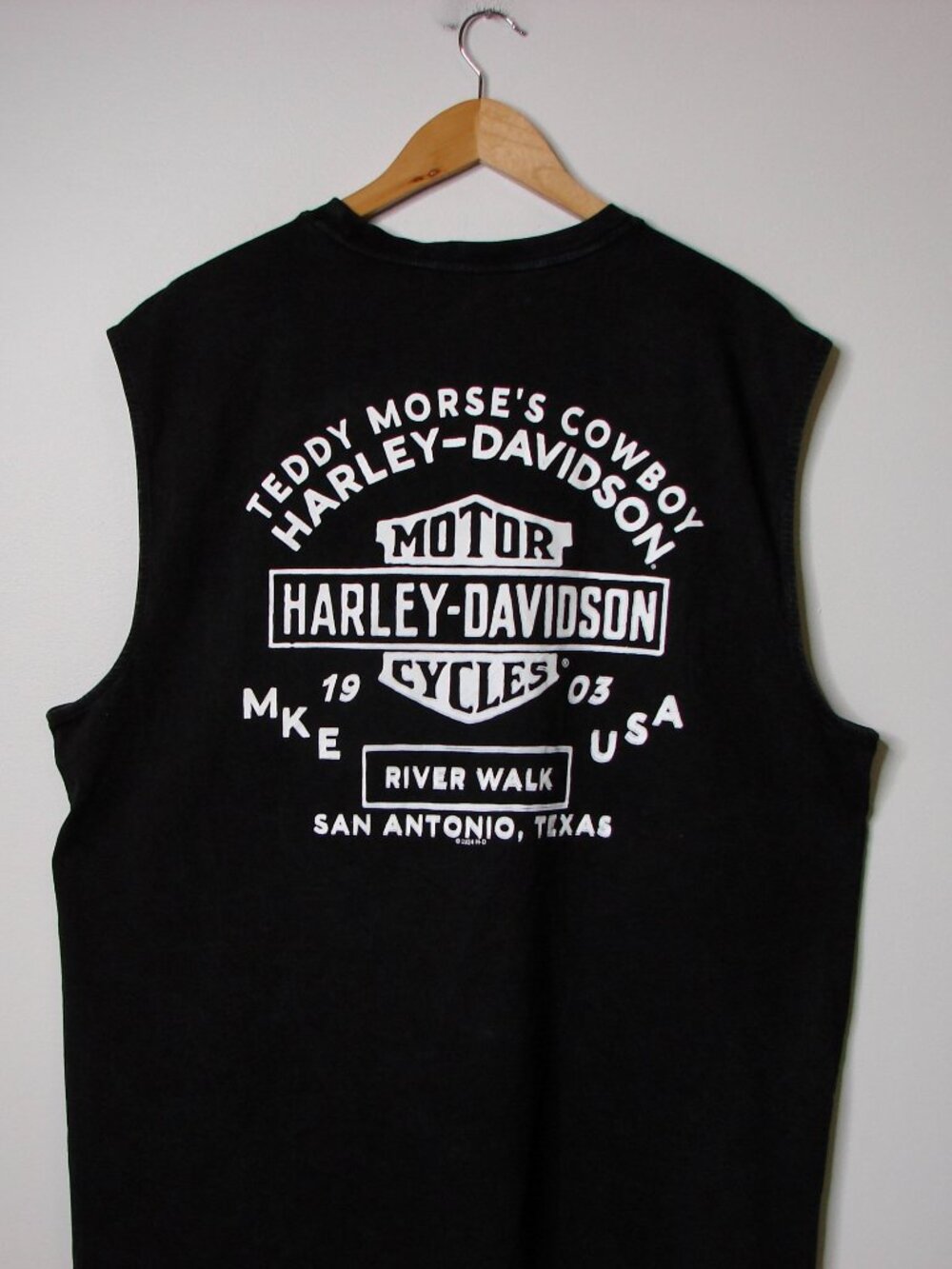 Harley Davidson Motorcyles Muscle Tank Top Sleeveless Texas Skull Wings XL 2XL - Picture 15 of 16